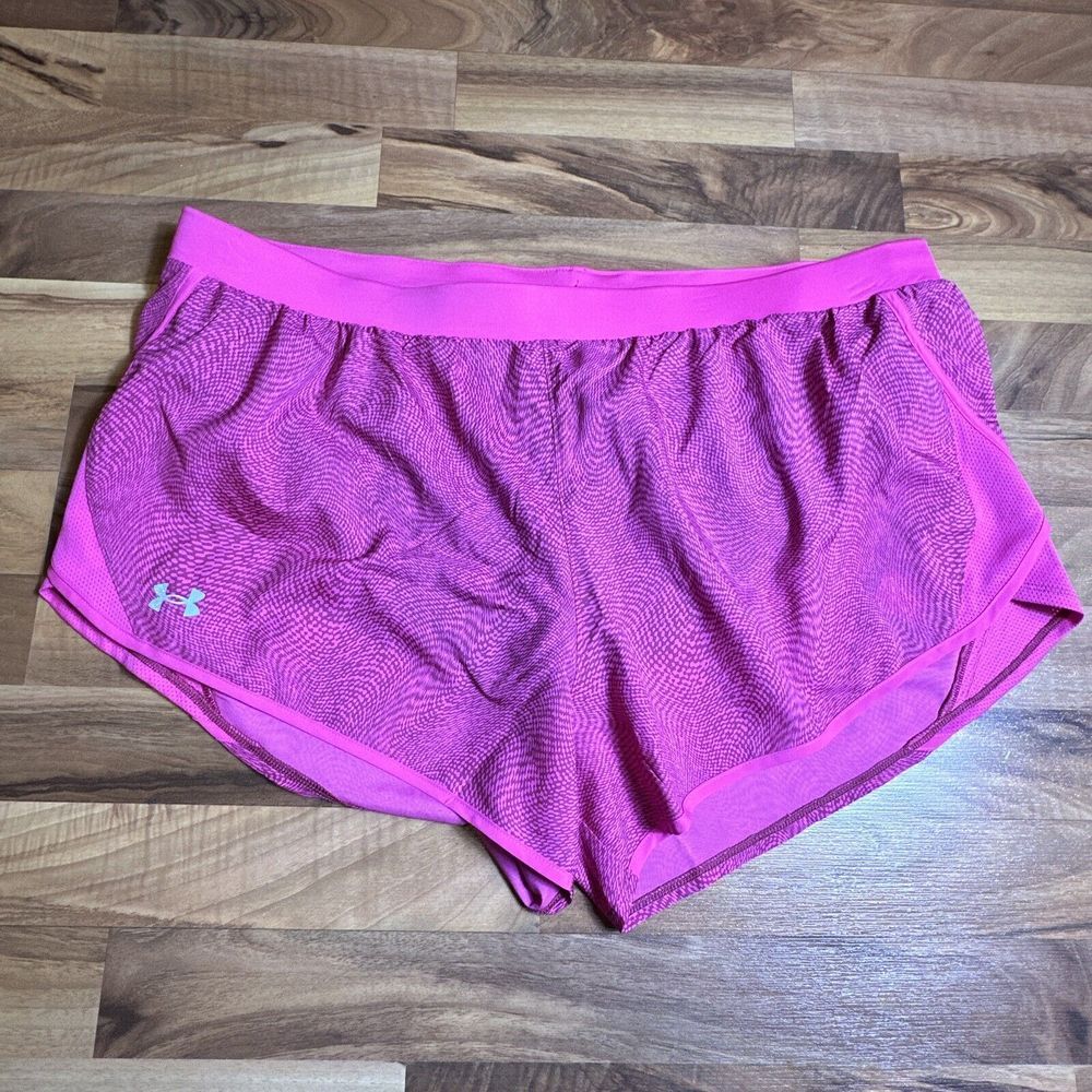 Under Armour‎ Women's Fly By 2.0 Running Shorts Pink 1350196 SZ 3XL
